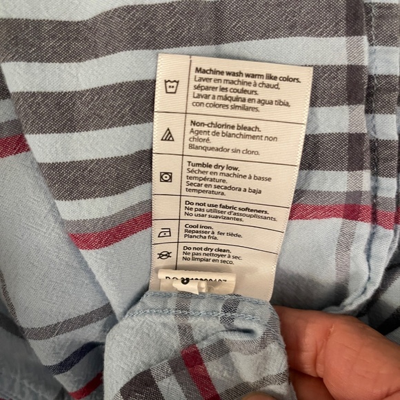 Carhartt Shirt Mens Blue Plaid Loose Fit‎ Short Sleeve Casual Summer  2XL - Picture 7 of 8